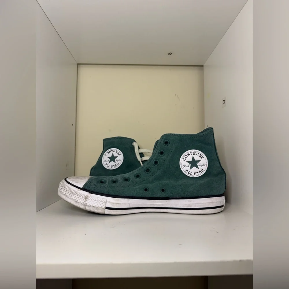 Converse All Star Chuck Taylor High Top women’s size 9.5 men 7.5 green suede - Picture 8 of 11